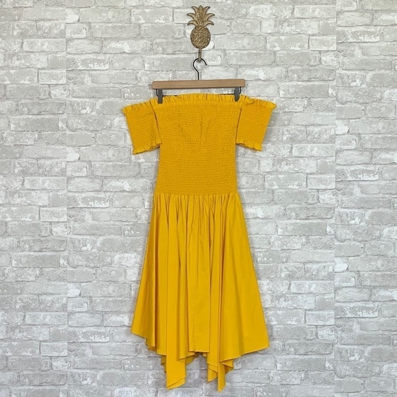 NWT Petersyn REVOLVE Jackie Yellow SmockMidi Dress - Picture 6 of 8